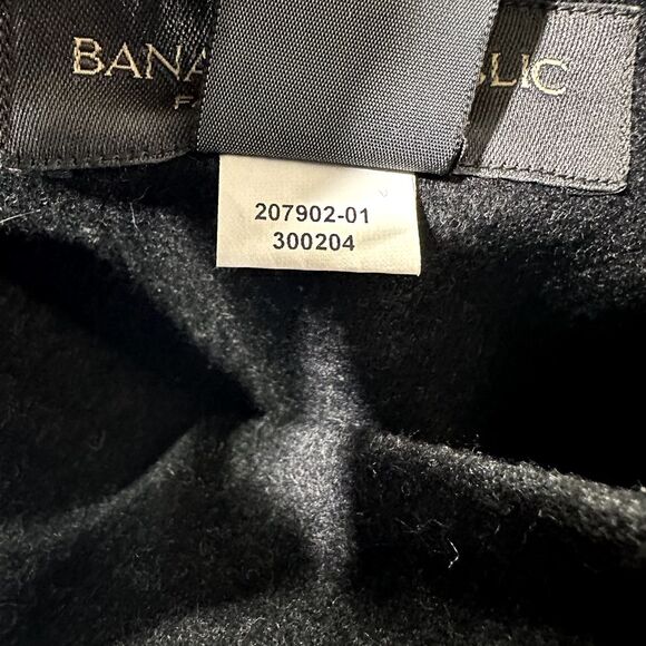 VTG Banana‎ Republic Pencil Skirt 6 Gray Wool Blend Front Slit Back Zip Lined - Picture 12 of 14